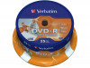 DVD-R VERBATIM 4.7GB X16 PRINTABLE NO ID BRAND (CAKE 25)