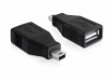 USB-A(F) 2.0->USB MINI(M) ADAPTER BLACK DELOCK