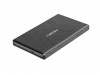 EXTERNAL HDD/SSD ENCLOSURE NATEC RHINO SATA 2.5" USB 2.0 ALUMINUM BLACK SLIM