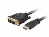 HDMI(M)->DVI-D(M)(18+1) CABLE 3M BLACK SINGLE LINK GOLD NATEC EXTREME MEDIA (BLISTER)