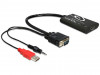 ADAPTOR VGA+AUDIO 3.5MM JACK+POWER USB->HDMI DELOCK (DAMAGED PACKAKING)