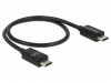 USB MICRO M/M 2.0 0.3M CABLE OTG BLACK POWER SHARING DELOCK