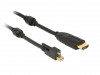 DISPLAYPORT MINI(M) V1.2 WITH SCREW->HDMI(M) CABLE 2M 4K ACTIVE BLACK DELOCK