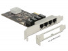 NETWORK CARD DELOCK PCI-E 4X RJ45 1GB LOW PROFILE