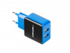 USB CHARGER NATEC NATEC RETIRO 230V›USB 5V/2,1A, 2-PORT, BLACK-BLUE