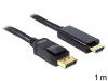 DISPLAYPORT(M) V1.1->HDMI(M) CABLE 1M BLACK DELOCK