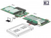 USB MICRO(F) 3.1->SATA DATA III (6GB/S) 22PIN(F) + M.2 KEY B 67PIN + MSATA ADAPTER DELOCK