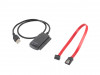ADAPTER USB->IDE 2.0 (SATA/2.5"/ 3.5") BLACK LANBERG AD-0027-BK