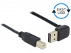 USB-A(M)->USB-B(M) 2.0 CABLE 0.5M ANGLED UP/DOWN EASY-USB BLACK DELOCK