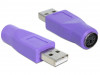 USB-A(M)->PS/2(F) ADAPTER PURPLE DELOCK