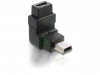 USB MINI(M)->USB MINI(F) ADAPTER ANGLED UP BLACK DELOCK