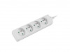 POWER STRIP LANBERG 1.5M 4X FRENCH OUTLETS QUALITY-GRADE COPPER CABLE WHITE