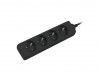 POWER STRIP LANBERG 1.5M 4X FRENCH OUTLETS QUALITY-GRADE COPPER CABLE BLACK