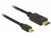 DISPLAYPORT MINI(M) V1.1A->HDMI(M) CABLE 0.5M BLACK DELOCK