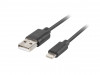 LIGHTNING(M)->USB-A(M) CABLE 1M BLACK LANBERG
