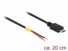 USB MICRO(M) 2.0->2X OPEN WIRES POWER CABLE 20 CM RASPBERRY PI DELOCK