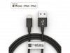 LIGHTNING(M)->USB-A(M) CABLE 1.5M BLACK MFI NYLON NATEC