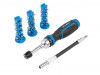 TOOLKIT WITH RATCHET SCREWDRIVER WITH FLEXIBLE EXTENSION BAR 165MM 24BITS LANBERG