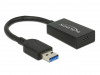 USB-A(M) 3.1 GEN 2->USB-C(F) ADAPTER CABLE 15CM BLACK DELOCK