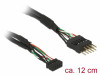 USB PIN HEADER(M) 10 PIN->PIN HEADER(F) 2.0 CABLE 12CM BLACK DELOCK