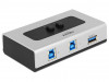 SWITCH DELOCK 2X USB 3.0 TYP B SILVER MANUAL BIDIRECTIONAL