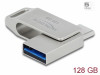 PENDRIVE DELOCK 128GB USB-C+USB-A 3.2 GEN 1 METAL