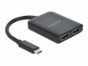 SPLITTER VIDEO DELOCK USB-C (DP ALT MODE)->2X HDMI MST/VXP BLACK