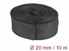 CABLE SLEEVE DELOCK 10M 20MM HOOK AND LOOP BLACK POLYESTER