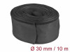 CABLE SLEEVE DELOCK 10M 30MM HOOK AND LOOP BLACK POLYESTER