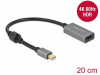 DISPLAYPORT MINI(M) 1.4->HDMI(F) ADAPTER CABLE 20CM 4K 60HZ ACTIVE BLACK DELOCK