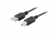 USB-A(M)->USB-B(M) 2.0 CABLE 1.8M BLACK FERRITE BOX LANBERG