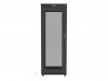 RACK CABINET 19" FREE-STANDING 27U/800X1000 LCD WITH MESH DOOR BLACK LANBERG (FLAT PACK)