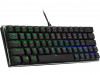 GAMING KEYBOARD COOLER MASTER SK620 US LAYOUT RGB BACKLIGHT BLACK LOW PROFILE MECHANICAL SWITCH RED